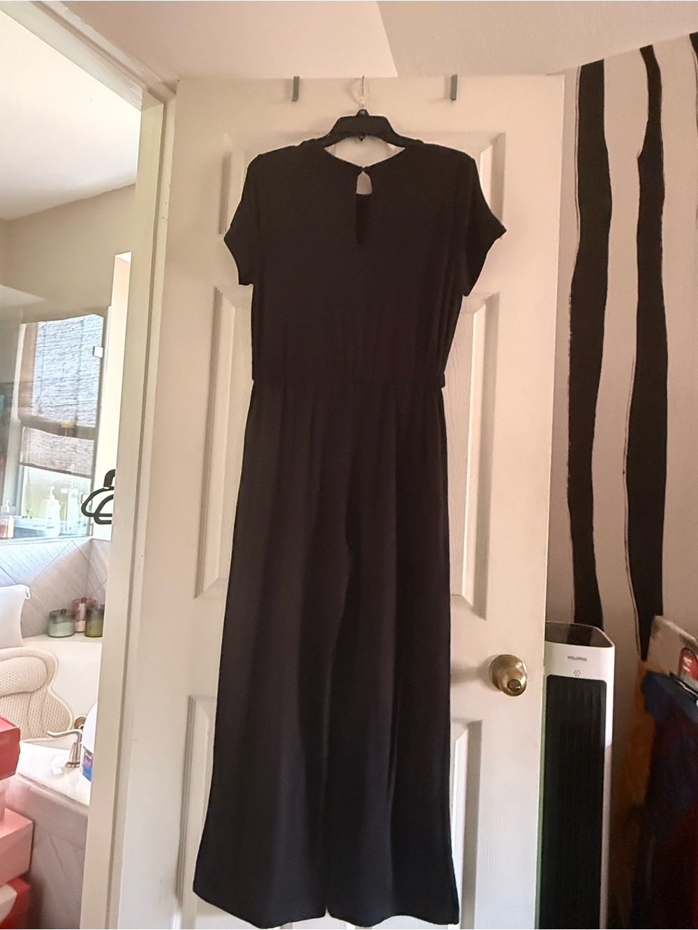 Classic Black Short-Sleeve Jumpsuit